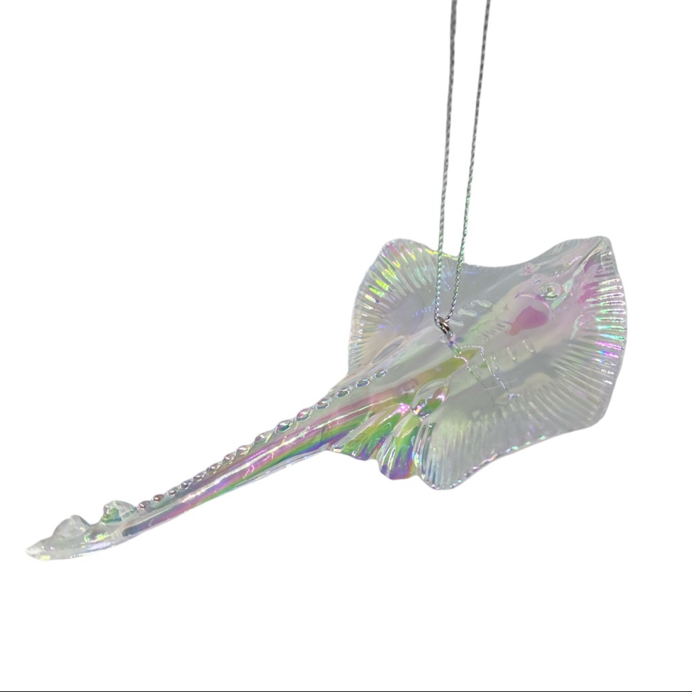 Holiday Lane Seaside Iridescent Stingray Ornament For Christmas Tree